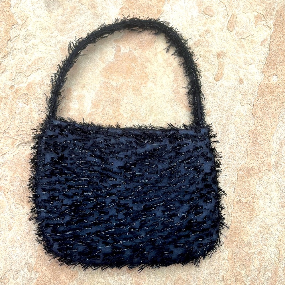 Black sparkly dressy small purse, queen Bee brand, nwot, lightweight bag,holiday